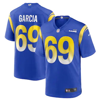 mens nike elijah garcia royal los angeles rams game player 